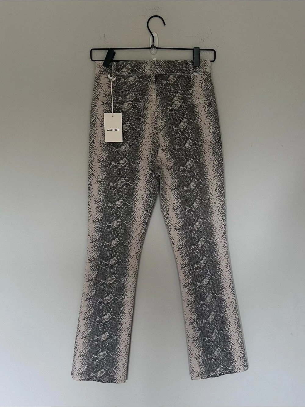 Mother Snake-Print Straight Jeans - Picture 6 of 7